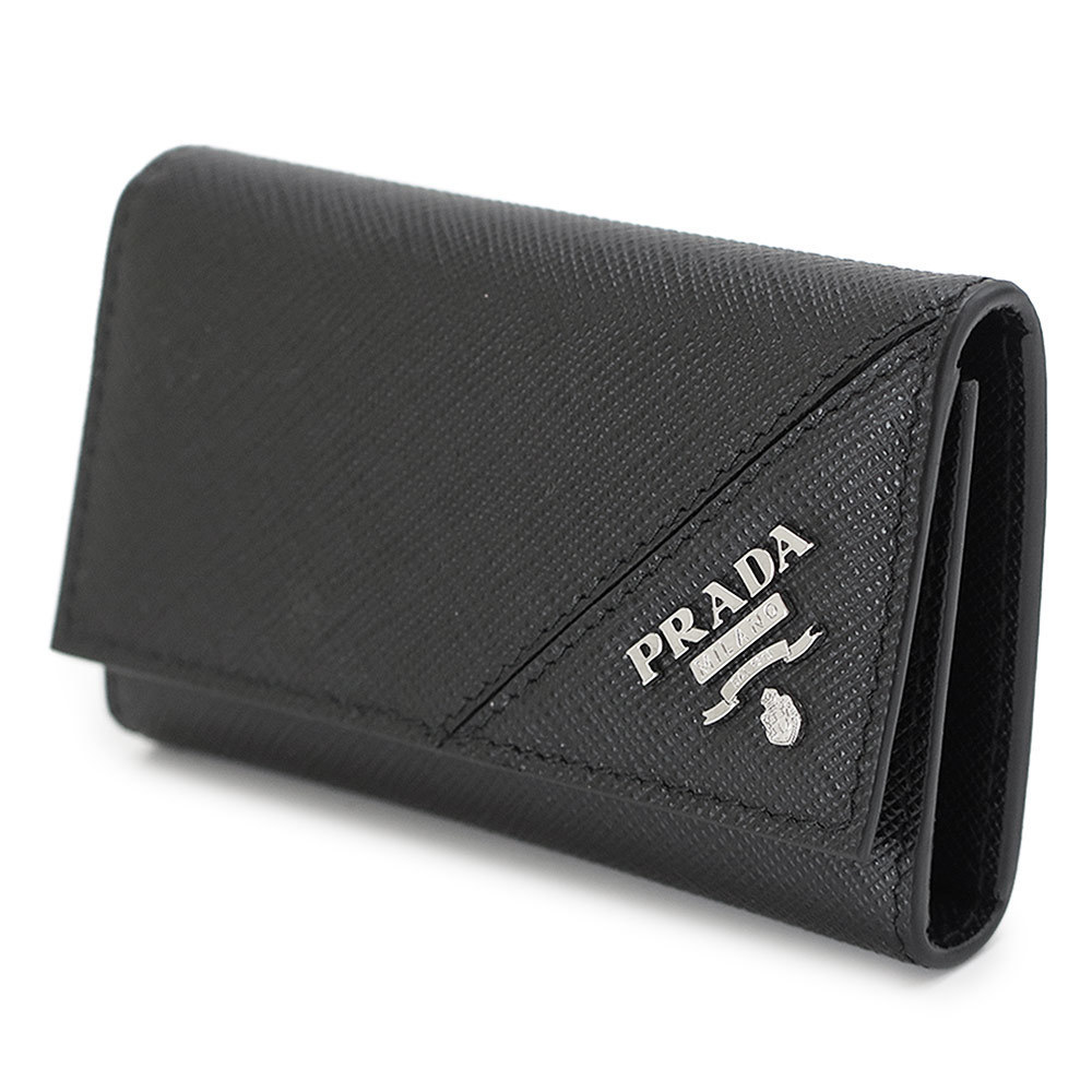 Prada Key Case 6 Row Key Hook Saffiano Black - image 2